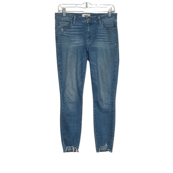 PAIGE Verdugo Ankle Jeans North Star Distressed Eroded Size 27 - Picture 1 of 10